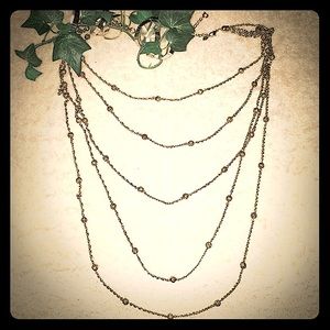 Vintage Monet 5 strand designer necklace